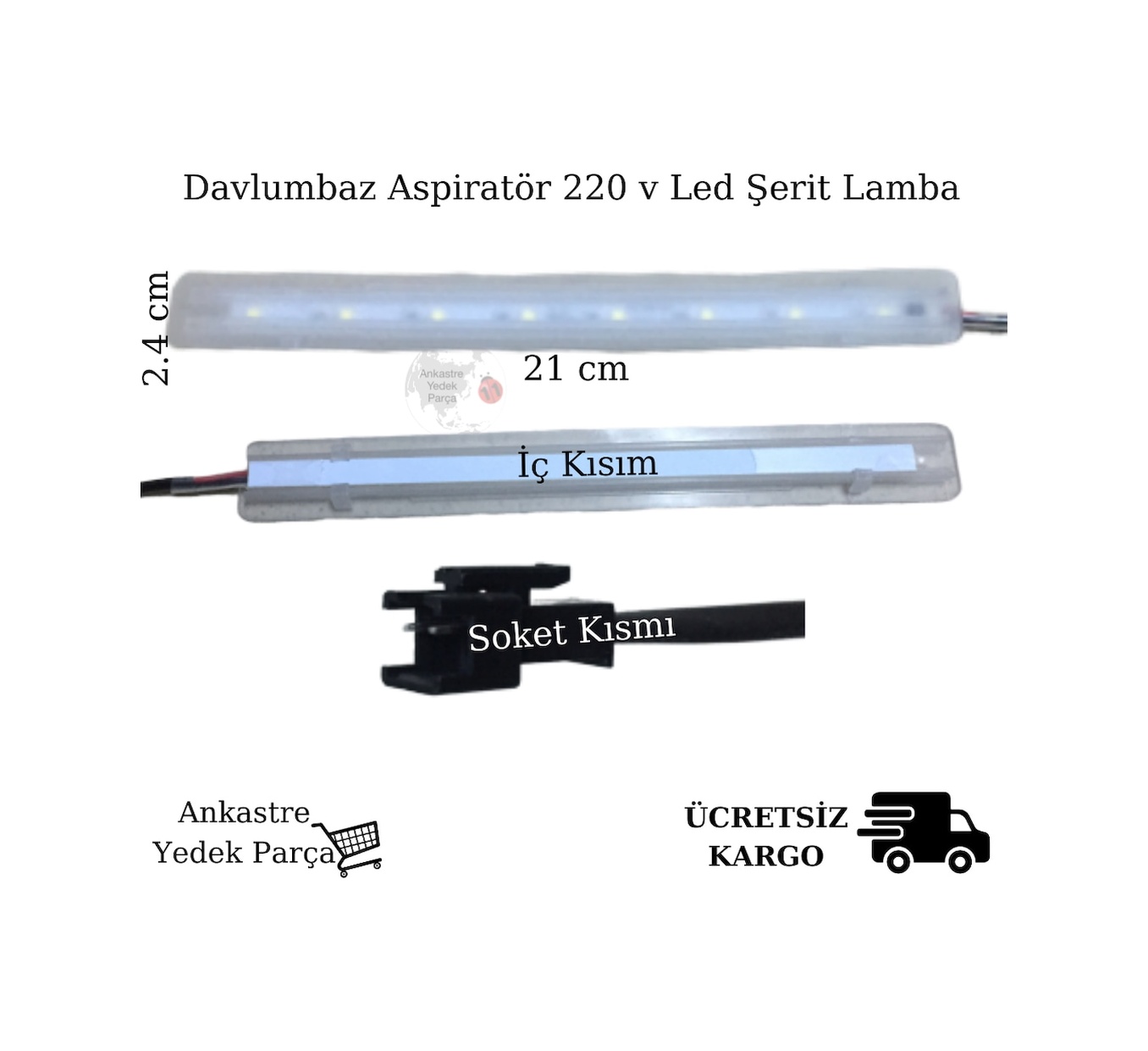 IMG-3016061460895892479.jpg Alveus Masline White Daisy Uyumlu Davlumbaz Aspiratör Şerit Led 200 V - 419897523 - Görsel 1