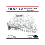 Profilo Uyumlu Bulaşık Makinesi Üst Sepet Tel Bardaklık - 430760727