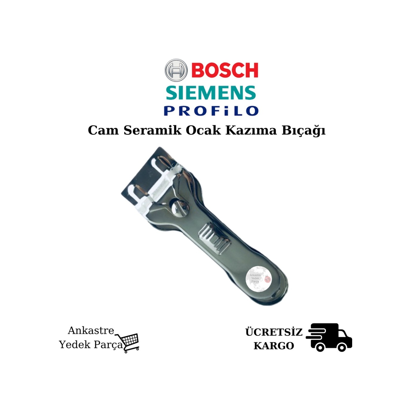 IMG-5017502376709200966.jpg Bosch Uyumlu Siemens Vitro Seramik Cam Ocak Için Kazıyıcı Temizlik Bıçak - 421597935 - Görsel 1