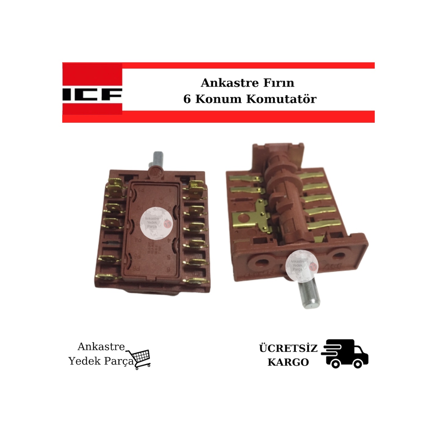 IMG-6111379929418909022.jpg Icf Ankastre Fırın Şalter Komutatör Komitatör Anahtar Kademe - 381494840 - Görsel 1