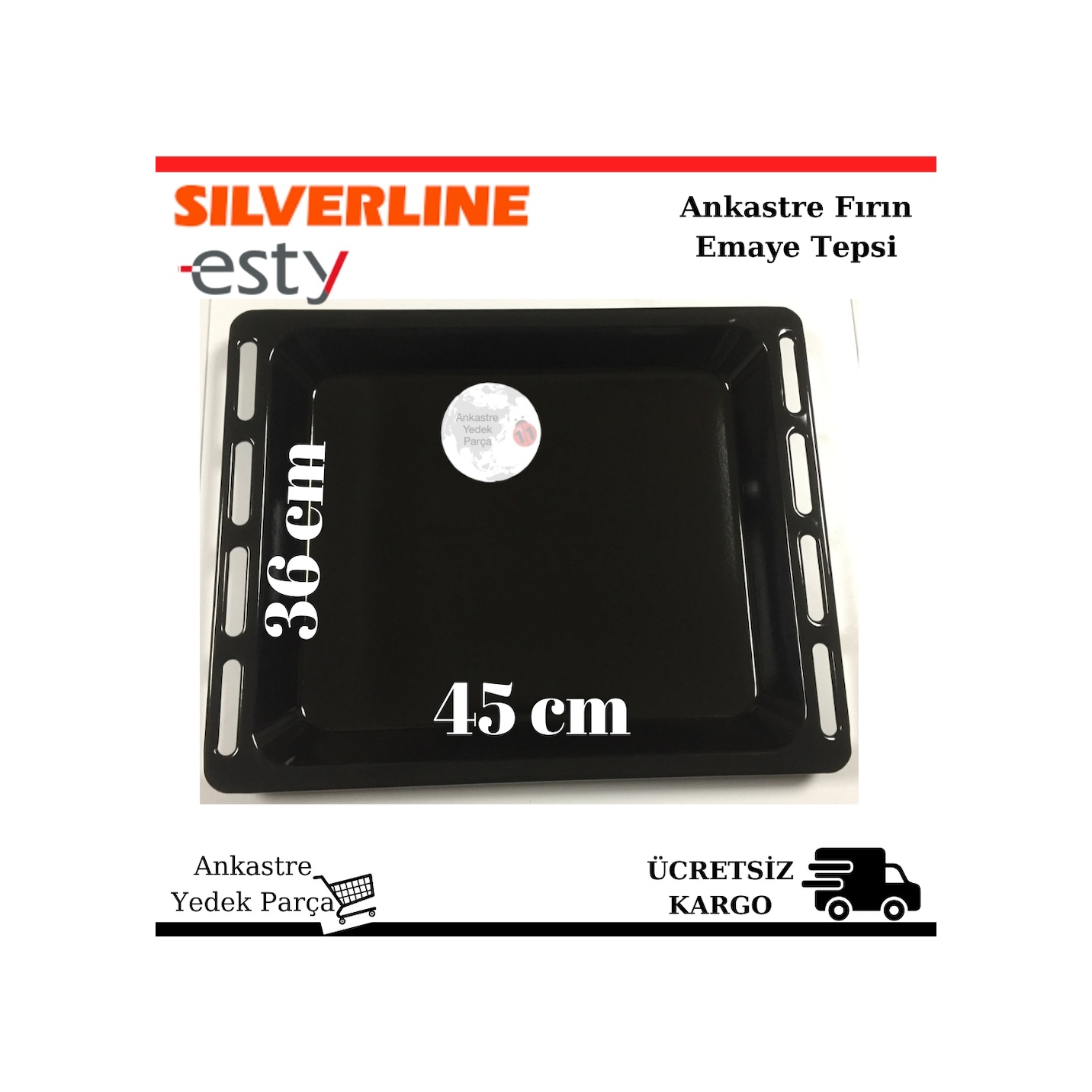 IMG-6265836945283089377.jpg Silverline Uyumlu Esty Ankastre Fırın Emaye Tepsi - 453992007 - Görsel 1